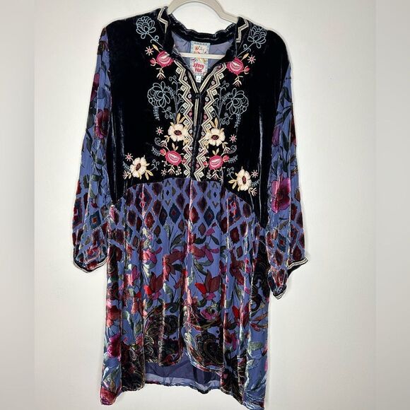 Johnny Was Clara Gweneth Burnout Dress - Picture 2 of 4